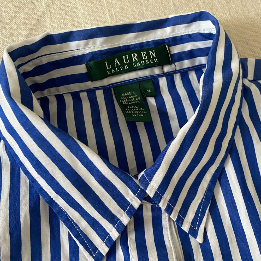 Ralph Lauren blue stripe button up